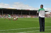 27 July 2014; Limerick manager TJ Ryan watches the final moments of the game. GAA Hurling All Ireland Senior Championship Quarter-Final, Limerick v Wexford. Semple Stadium, Thurles, Co. Tipperary. Picture credit: Dáire Brennan / SPORTSFILE