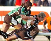 8 September 2006; Gavin Williams, Connacht, is tackled by Justin Marshall, Ospreys. Magners Celtic League 2006 - 2007, Connacht v Ospreys, Sportsground, Galway. Picture credit; Ray Ryan / SPORTSFILE