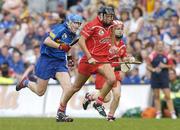 10 September 2006; Gemma O'Connor, Cork, in action against Philly Fogarty, Tipperary. Gala All-Ireland Senior Camogie Championship, Final, Cork v Tipperary, Croke Park, Dublin. Picture credit: David Maher / SPORTSFILE