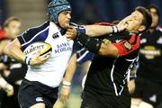 8 September 2006; Jamie Heaslip, Leinster, is tackled by David Callam, Edinburgh Gunners. Magners Celtic League 2006 - 2007, Edinburgh Gunners v Leinster, Murrayfield Stadium, Edinburgh, Scotland. Picture credit; Gordon Fraser / SPORTSFILE