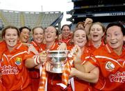 10 September 2006; Cork players celebrate with the cup after the win against Tipperary. Gala All-Ireland Senior Camogie Championship, Final, Cork v Tipperary, Croke Park, Dublin. Picture credit: Matt Browne / SPORTSFILE