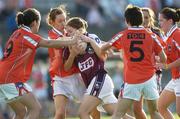 9 September 2006; Gillian Joyce, Galway, is surrounded by Armagh players. TG4 Ladies All-Ireland Senior Football Championship Semi-Final, Galway v Armagh, Dr Hyde Park, Co. Roscommon. Picture credit: Damien Eagers / SPORTSFILE
