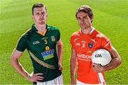 28 July 2014; Meath's Kevin Reilly, left, and Armagh's Kevin Dyas in attendance at a GAA Football All Ireland Round 4B Press Event. Croke Park, Dublin. Photo by Sportsfile