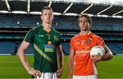 28 July 2014; Meath's Kevin Reilly, left, and Armagh's Kevin Dyas in attendance at a GAA Football All Ireland Round 4B Press Event. Croke Park, Dublin. Photo by Sportsfile