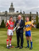 28 July 2014; Ger Cunningham, Bord Gáis Energy Sports Ambassador, along with Cork's Alan Cadogan, left, and Clare's Colm Galvin, both Bord Gáis Energy Ambassadors, met on neutral territory today at Adare Manor, County Limerick, ahead of Wednesday's Bord Gáis Energy GAA Hurling U-21 Munster Championship Final at Cusack Park in Ennis. The match will be shown live on TG4 from 7.15pm with fans able to vote for their Man of the Match using the hBGE hashtag on twitter. Adare Manor, Limerick Road, Adare, Co. Limerick. Picture credit: Diarmuid Greene / SPORTSFILE
