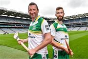 29 July 2014; Brendan Cummins, left, Tipperary, with Eoin Reilly, Laois, during the launch of the M.Donnelly GAA’s All-Ireland Poc Fada Finals. Croke Park, Dublin. Picture credit: David Maher / SPORTSFILE
