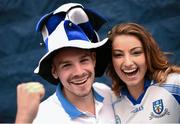20 July 2014; Monaghan supporters Niall Monney, from Annamullen, and Zara Lynch, from Castleblayney, Co. Monaghan. Ulster GAA Football Senior Championship Final, Donegal v Monaghan, St Tiernach's Park, Clones, Co. Monaghan. Photo by Sportsfile