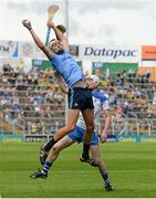 27 July 2014; Eoghan Conroy, Dublin, in action against Shane Bennett, Waterford. Electric Ireland GAA Hurling All Ireland Minor Championship Quarter-Final, Dublin v Waterford. Semple Stadium, Thurles, Co. Tipperary. Picture credit: Diarmuid Greene / SPORTSFILE