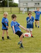 30 July 2014; Darragh Brownan, aged 7, from Caragh, Co. Kildare, in action during the The Herald Leinster Rugby Summer Camps in Cill Dara RFC, Co. Kildare. Picture credit: Piaras Ó Mídheach / SPORTSFILE