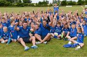 30 July 2014; Leinster and Ireland rugby players Fergus McFadden and Rob Kearney with players during the The Herald Leinster Rugby Summer Camps in Cill Dara RFC, Co. Kildare. Picture credit: Piaras Ó Mídheach / SPORTSFILE