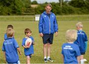 30 July 2014; Coach Barry Coade with the u-6 and u-7's at during the The Herald Leinster Rugby Summer Camps in Cill Dara RFC, Co. Kildare. Picture credit: Piaras Ó Mídheach / SPORTSFILE