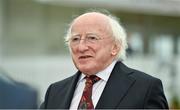 30 July 2014; The President of Ireland Michael D. Higgins on his arrival for the day's races. Galway Racing Festival, Ballybrit, Co. Galway. Picture credit: Barry Cregg / SPORTSFILE