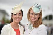30 July 2014; Enjoying a day at the races are Louise Carr, left, and Sarah Judge, both from Sligo. Galway Racing Festival, Ballybrit, Co. Galway. Picture credit: Barry Cregg / SPORTSFILE