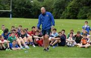 30 July 2014; Coach Ben Armstrong speaks to participants during a Leinster School of Excellence Camp. The King's Hospital, Palmerstown, Dublin. Picture credit: Brendan Moran / SPORTSFILE