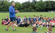 30 July 2014; Coach Ben Armstrong speaks to participants during a Leinster School of Excellence Camp. The King's Hospital, Palmerstown, Dublin. Picture credit: Brendan Moran / SPORTSFILE