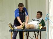 9 September 2006; Kildare's Enda Murphy receives treatment before the 2006 MBNA Kick Fada Final. Bray Emmets GAA Club, Bray, Co. Wicklow. Picture credit: Pat Murphy / SPORTSFILE