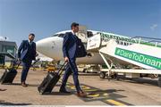 30 May 2016; Kyle Lafferty of Northern Ireland as the squad depart for EURO2016 from George Best City Airport, Belfast. Photo by Oliver McVeigh/Sportsfile