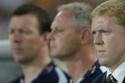2 September 2006; Republic of Ireland manager Steve Staunton, Kevin McDonald, centre, Head Coach, and goalkeeping coach Alan Kelly, before the match. Euro 2008 Championship Qualifier, Germany  v Republic of Ireland, Gottleib-Damlier Stadion, Stuttgart, Germany. Picture credit: Brian Lawless / SPORTSFILE