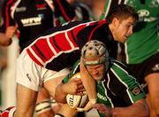 15 September 2006; Andrew Farley, Connacht, is tackled by Scott Macleod, Llanelli Scarlets. Magners Celtic League 2006 - 2007, Connacht v Llanelli. Picture credit; Ray Ryan / SPORTSFILE