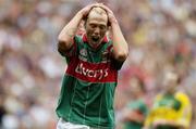 17 September 2006; Ciaran McDonald, Mayo, reacts after missing a point. Bank of Ireland All-Ireland Senior Football Championship Final, Kerry v Mayo, Croke Park, Dublin. Picture credit: Damien Eagers / SPORTSFILE