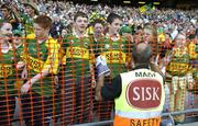 17 September 2006; Kerry supporters have netting put in front of them to keep them off the pitch. Bank of Ireland All-Ireland Senior Football Championship Final, Kerry v Mayo, Croke Park, Dublin. Picture credit: Damien Eagers / SPORTSFILE