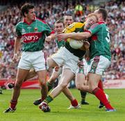 17 September 2006; Colm Cooper, Kerry, in action against Aidan Higgins and David Brady, Mayo. Bank of Ireland All-Ireland Senior Football Championship Final, Kerry v Mayo, Croke Park, Dublin. Picture credit: Ray Ryan / SPORTSFILE