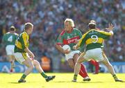 17 September 2006; Ciaran McDonald, Mayo, in action against Mike Frank Russell and Tommy Griffin, Kerry. Bank of Ireland All-Ireland Senior Football Championship Final, Kerry v Mayo, Croke Park, Dublin. Picture credit: Ray McManus / SPORTSFILE
