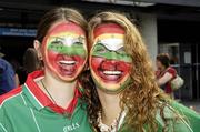 17 September 2006; Westport girls Hannah Campbell and Fiona O'Malley show their support for Mayo. Bank of Ireland All-Ireland Senior Football Championship Final, Kerry v Mayo, Croke Park, Dublin. Picture credit: Ray McManus / SPORTSFILE