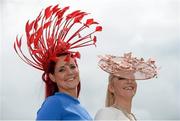 31 July 2014; Joann Murphy, left, and Elaine Kelleher, both from Kilgarvin, Co. Kerry, enjoying a day at the races. Galway Racing Festival, Ballybrit, Co. Galway. Picture credit: Barry Cregg / SPORTSFILE