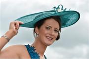 31 July 2014; Sadhbh Leamy, from Cashel, Co. Tipperary, enjoying a day at the races. Galway Racing Festival, Ballybrit, Co. Galway. Picture credit: Barry Cregg / SPORTSFILE