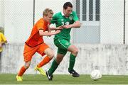 31 July 2014; Joseph Markey, Ireland, in action against the Netherlands. 2014 CPISRA Football 7-A-Side European Championships, Semi-Final, Ireland v Netherlands, Maia, Portugal. Picture credit: Carlos Patrão / SPORTSFILE