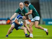 2 August 2014; Dessie Mone, Monaghan, in action against Hugh McGrillen, left, and Eamonn Callaghan, Kildare. GAA Football All-Ireland Senior Championship, Round 4B, Kildare v Monaghan, Croke Park, Dublin. Picture credit: Ramsey Cardy / SPORTSFILE