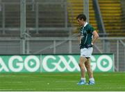 2 August 2014; Emmet Bolton, Kildare, leaves the field after being shown the black card. GAA Football All-Ireland Senior Championship, Round 4B, Kildare v Monaghan, Croke Park, Dublin. Picture credit: Piaras Ó Mídheach / SPORTSFILE