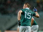 2 August 2014; Eoghan O'Flaherty, Kildare, celebrates after scoring what he thought was the winning point and his side's last point in ordinary time. GAA Football All-Ireland Senior Championship, Round 4B, Kildare v Monaghan, Croke Park, Dublin. Picture credit: Oliver McVeigh / SPORTSFILE