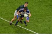 2 August 2014; Ollie Lyons, Kildare, fouls Conor McManus, Monaghan, late in the second half, leading to a free kick that levelled the game and forced extra-time. GAA Football All-Ireland Senior Championship, Round 4B, Kildare v Monaghan, Croke Park, Dublin. Picture credit: Barry Cregg / SPORTSFILE