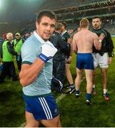 2 August 2014; Drew Wylie, Monaghan, celebrates after the final whistle. GAA Football All-Ireland Senior Championship, Round 4B, Kildare v Monaghan, Croke Park, Dublin. Picture credit: Oliver McVeigh / SPORTSFILE