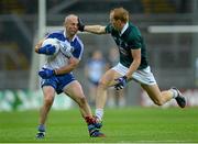 2 August 2014; Stephen Gollogly, Monaghan, in action against Keith Cribbin, Kildare. GAA Football All-Ireland Senior Championship, Round 4B, Kildare v Monaghan, Croke Park, Dublin. Picture credit: Piaras Ó Mídheach / SPORTSFILE