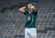 2 August 2014; Ollie Lyons, Kildare, reacts to conceeding a free that ultimately led to extra time and his side's defeat. GAA Football All-Ireland Senior Championship, Round 4B, Kildare v Monaghan, Croke Park, Dublin. Picture credit: Piaras Ó Mídheach / SPORTSFILE