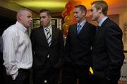 15 September 2006; Former Meath captain Tommy Dowd, left, in conversation with Jonathan Magee, Darren Magee, centre, Paul Griffen attends the inaugural &quot;Support Your County Ball&quot; in aid of Temple Street Children's Hospital and sponsored by McNamara and Co. Building Contractors. Croke Park, Dublin. Picture credit: Pat Murphy / SPORTSFILE