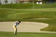 16 September 2006; Leslie Walker, Dundalk Golf Club, plays his second shot from the 9th fairway during the third day of the Sherry Fitzgerald PGA Irish Championship. Druids Heath, Co. Wicklow. Picture credit: Matt Browne / SPORTSFILE