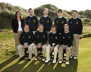 15 September 2006: Knock Golf Club, who beaten in the final of the Magners Senior Cup. Back row, left to right: Orlaith Fortune, Marketing Manager, Magners, Nicky Grant, Simon Miskelly, Colin Fairweather and Glenn Managh, front row l to r: Eddie McAnoy, Alasdair Gibson, Team Captain and James Patterson. Magners Cups and Shields Finals 2006, Enniscrone Golf Club, Enniscrone, Sligo. Picture credit: Ray McManus / SPORTSFILE