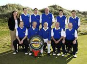 15 September 2006: The Island Golf Club, who were beaten in the semi-final of the Bulmers Senior Cup. Back row, left to right: Orlaith Fortune, Marketing Manager, Bulmers, David Rawluk, Andrew Pitcher, Ivan Ganockey and Neil Tobin, front row l to r: Declan Moran, Dave McSwiggan, Des Parkinson, Captain, Seamus O’Neill, Team Captain and Eoin O’Sullivan. Bulmers Cups and Shields Finals 2006, Enniscrone Golf Club, Enniscrone, Sligo. Picture credit: Ray McManus / SPORTSFILE