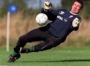 29 August 1999; Goalkeeper Alan Kelly during a Republic of Ireland Training Session at the AUL Grounds in Clonshaugh, Dublin. Photo by David Maher/Sportsfile