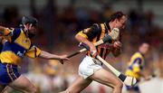 15 August 1999; Andy Comerford of Kilkenny in action against David Forde of Clare during the Guinness All-Ireland Senior Hurling Championship Semi-Final match between Kilkenny and Clare at Croke Park in Dublin. Photo by Brendan Moran/Sportsfile