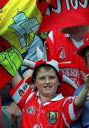 22 August 1999; A young Cork supporter during the Bank of Ireland All-Ireland Senior Football Championship Semi-Final match between Cork and Mayo at Croke Park in Dublin. Photo by Matt Browne/Sportsfile