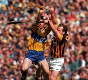 15 August 1999; Willie O'Connor of Kilkenny in action against David Forde of Clare during the Guinness All-Ireland Senior Hurling Championship Semi-Final match between Kilkenny and Clare at Croke Park in Dublin. Photo by Damien Eagers/Sportsfile