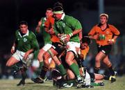 5 June 1999; Dion O'Cuinneagain of Ireland in action against Julian Moreton of New South Wales Country during the Ireland Rugby tour to Australia match between New South Wales Country XV and Ireland at the Woy Woy Oval in New South Wales, Australia. Photo by Matt Browne/Sportsfile