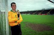30 August 1999; Cork goalkeeper Donal Óg Cusack poses for a portrait during a press night, at Páirc Uí Chaoimh in Cork, in advance of the Guinness All-Ireland Senior Hurling Championship Final. Photo by Brendan Moran/Sportsfile