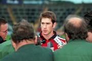 30 August 1999; Cork captain Mark Landers speaks to media during a press night, at Páirc Uí Chaoimh in Cork, in advance of the Guinness All-Ireland Senior Hurling Championship Final. Photo by Damien Eagers/Sportsfile