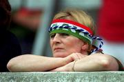 4 September 1999; A Mayo supporter watches on during the All-Ireland Senior Ladies Football Championship Semi-Final between Mayo and Meath at Parnell Park in Dublin. Photo by Ray Lohan/Sportsfile